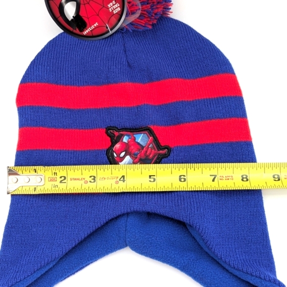 NWT Marvel Spiderman Kids Winter Hat/Chook/ Tuque With Fleece Lining - Picture 10 of 12